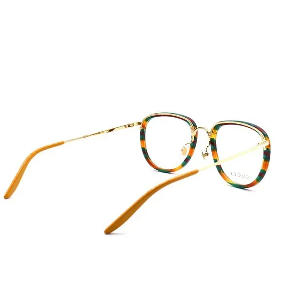 NEW GUCCI GG0675o 004 STRIPE HAVANA AUTHENTIC EYEGLASSES FRAME - Picture 7 of 13